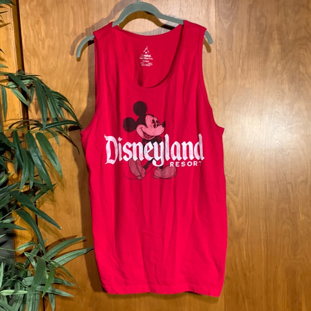 Disneyland Red Mens Tank top XL Mickey Mouse